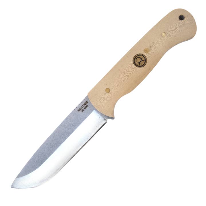 Kam Knife - A10 - N690 Steel - White Handle - Fixed Blade for wholesale by FEVUP CO.
