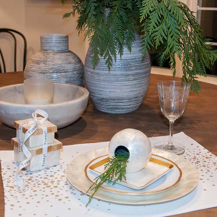 Dekorasyon Gifts Decor - Wholesale Vase - Capiz Round Vase (Natural White)3