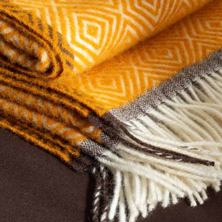 MoST - Wholesale Throw Blanket - Wool Throw Blanket VENEZIA Yellow6