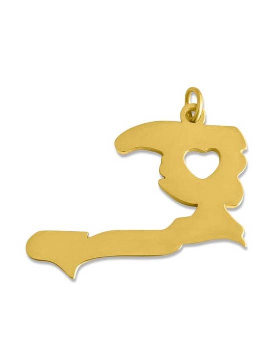 Colgante Ayiti de oro de 14 k para venta al por mayor de Identity Boutik
