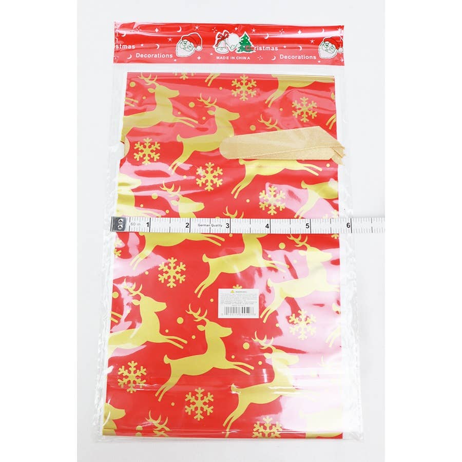 MULTI Christmas Theme Draw String Gift Bag for wholesale on Faire7