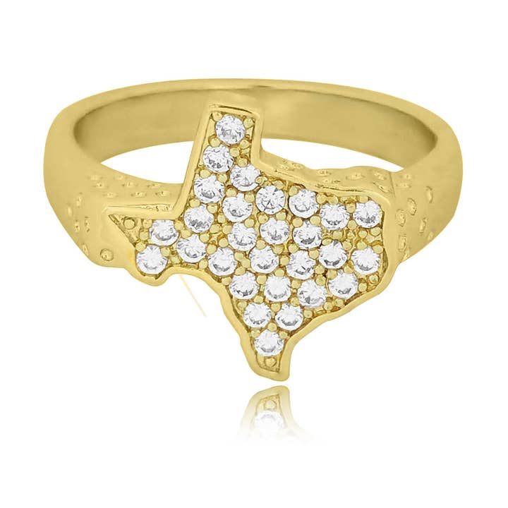 Cubic Zirconia Pave Texas Ring for wholesale by Laudic Co