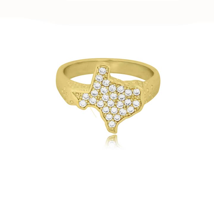 Cubic Zirconia Pave Texas Ring for wholesale by Laudic Co