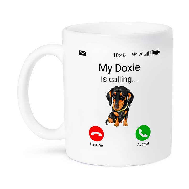 3dRose - Wholesale Coffee Mug - 3dRose, My Doxie is calling Funny Incoming Phone Call, Mug8