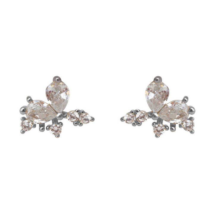 CZ Stud Earrings in Sterling Silver for wholesale by The Wild Diamond