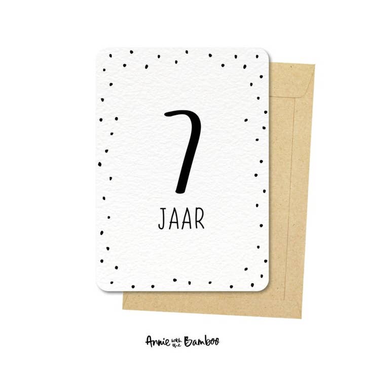 Ansichtkaart - 7 jaar voor wholesale door Annie with the Bamboo