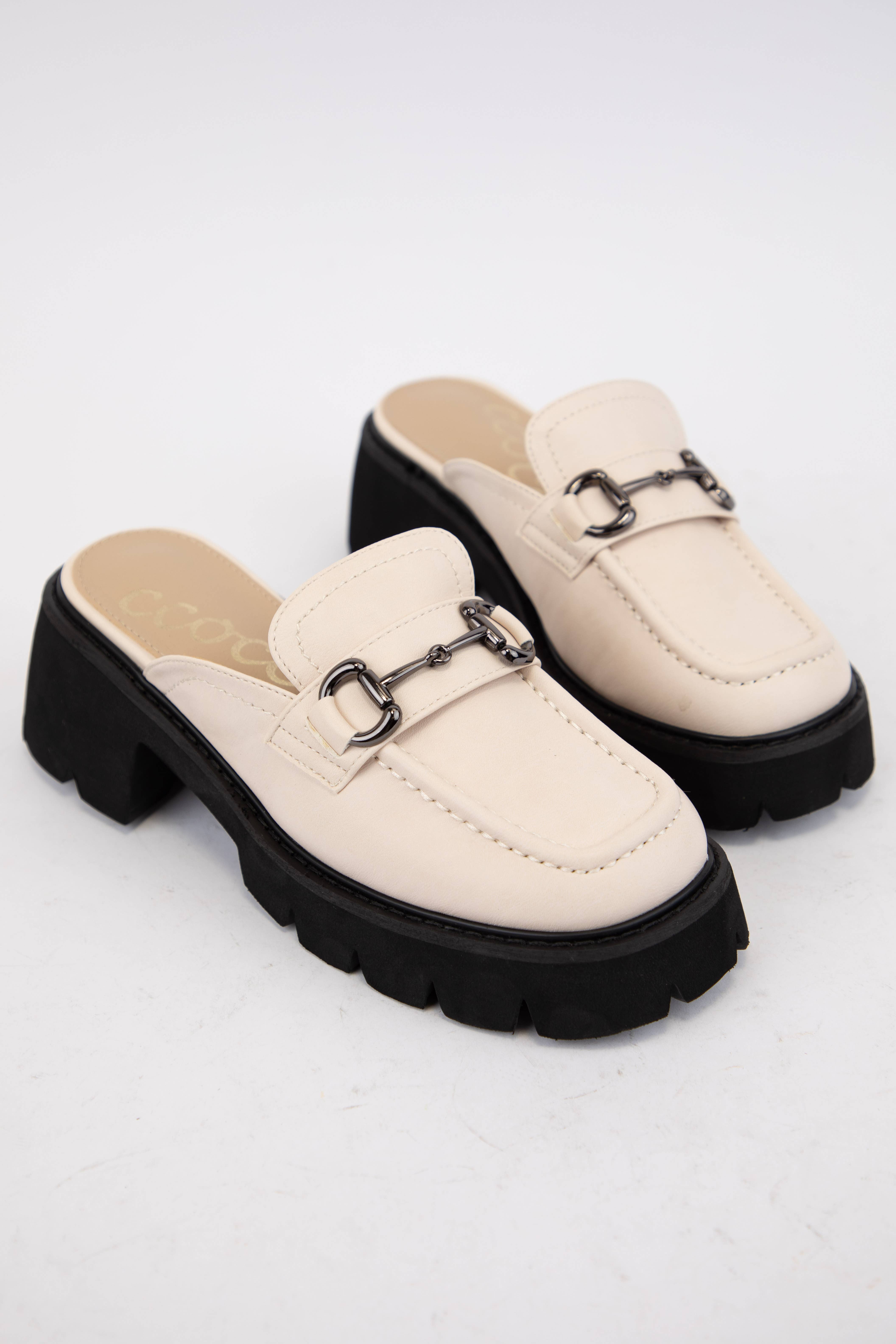 CCOCCI - Wholesale Loafers - Women's - LYNN CHUNKY PLATFORM HORSEBIT SLIP ON LOAFER MULE9