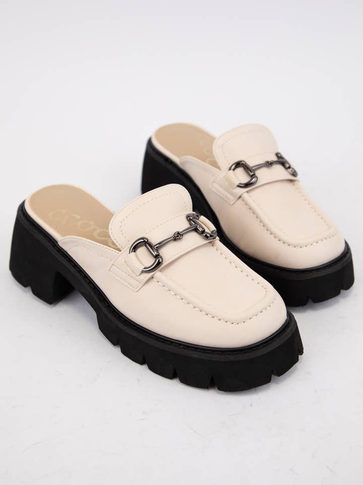 CCOCCI - Wholesale Loafers - Women's - LYNN CHUNKY PLATFORM HORSEBIT SLIP ON LOAFER MULE9