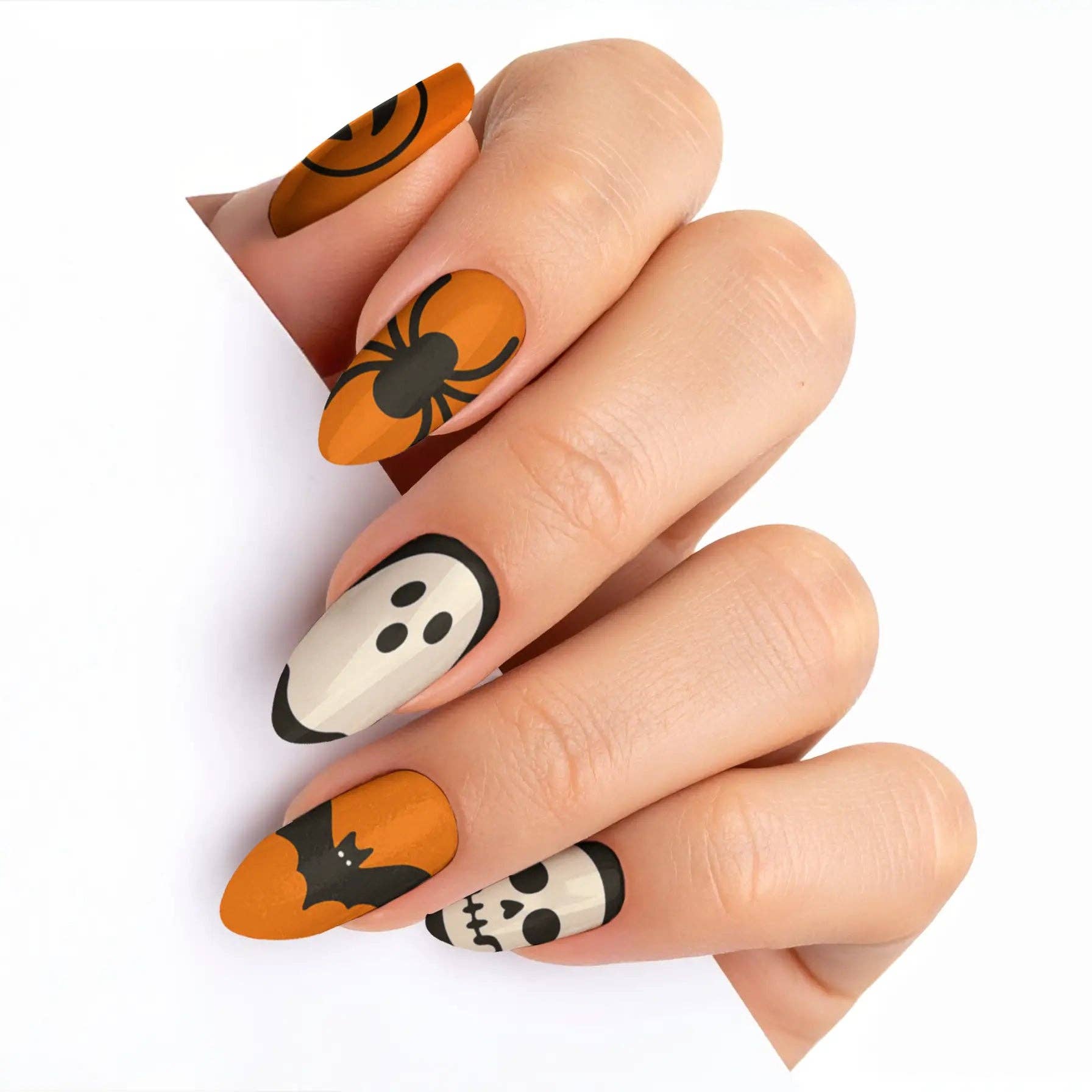 FYNE BODY - Wholesale Press-on/fake nails - Pumpkin Patch Glam Halloween Press-On Nails20