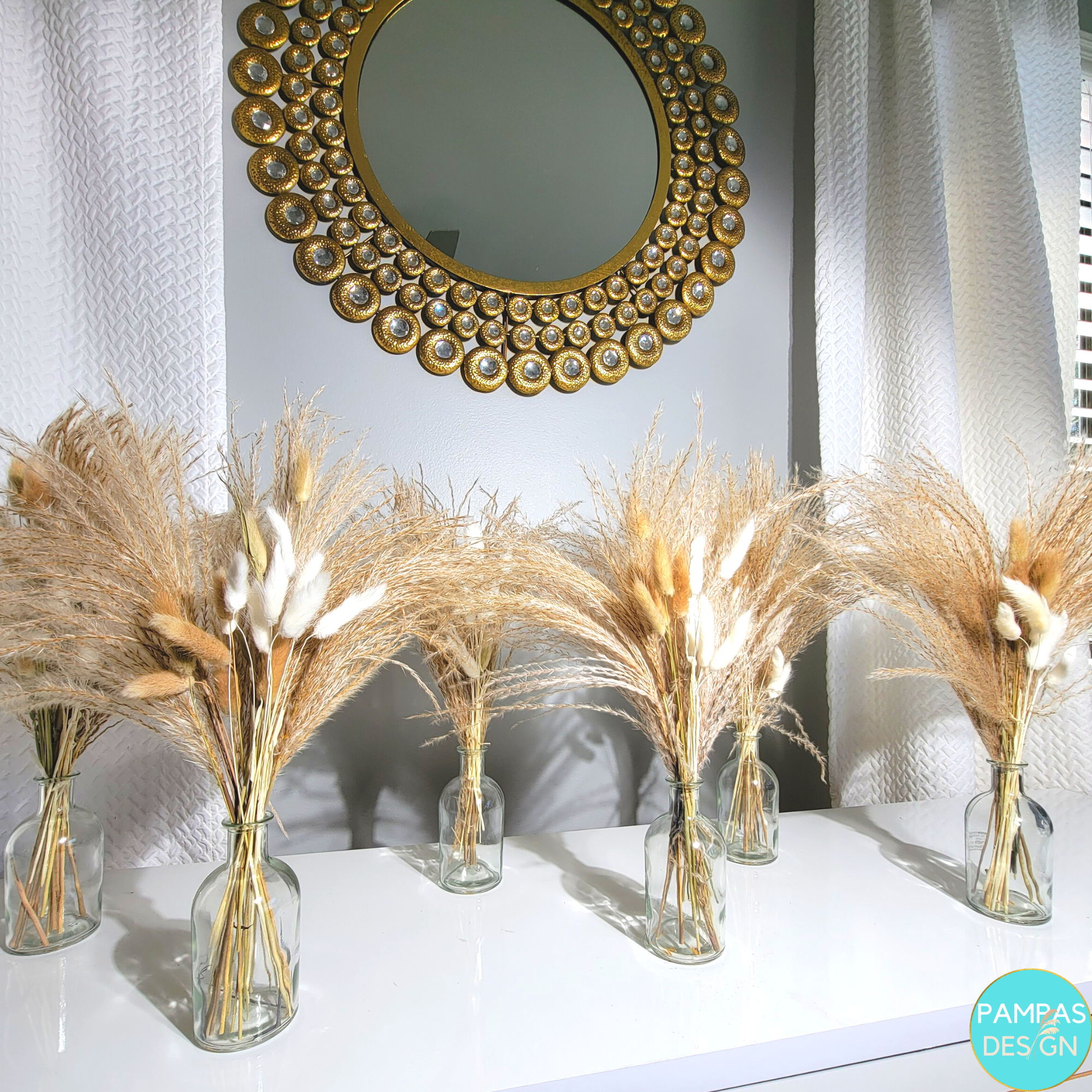 Pampas Design - Wholesale Dried/Pressed Flowers - Pampas Grass Centerpieces including Vase16