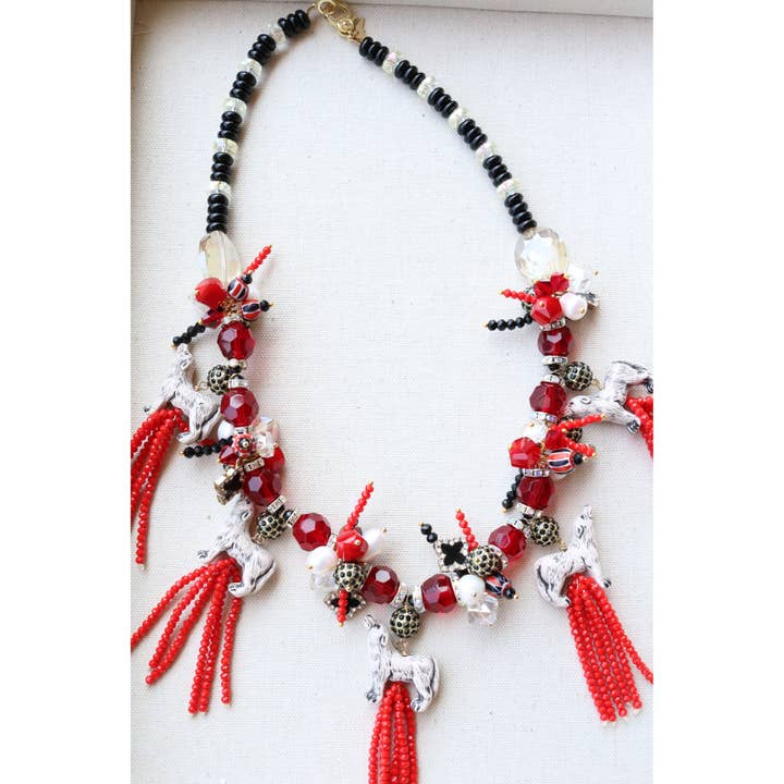 Taylor Tassel Necklace in Red Wolf for wholesale by Taylor Reese