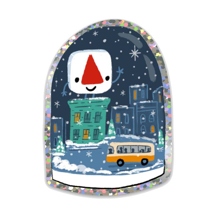 Jesse Haley - Wholesale Sticker - Citgo Sign Snow Globe Sparkle Sticker