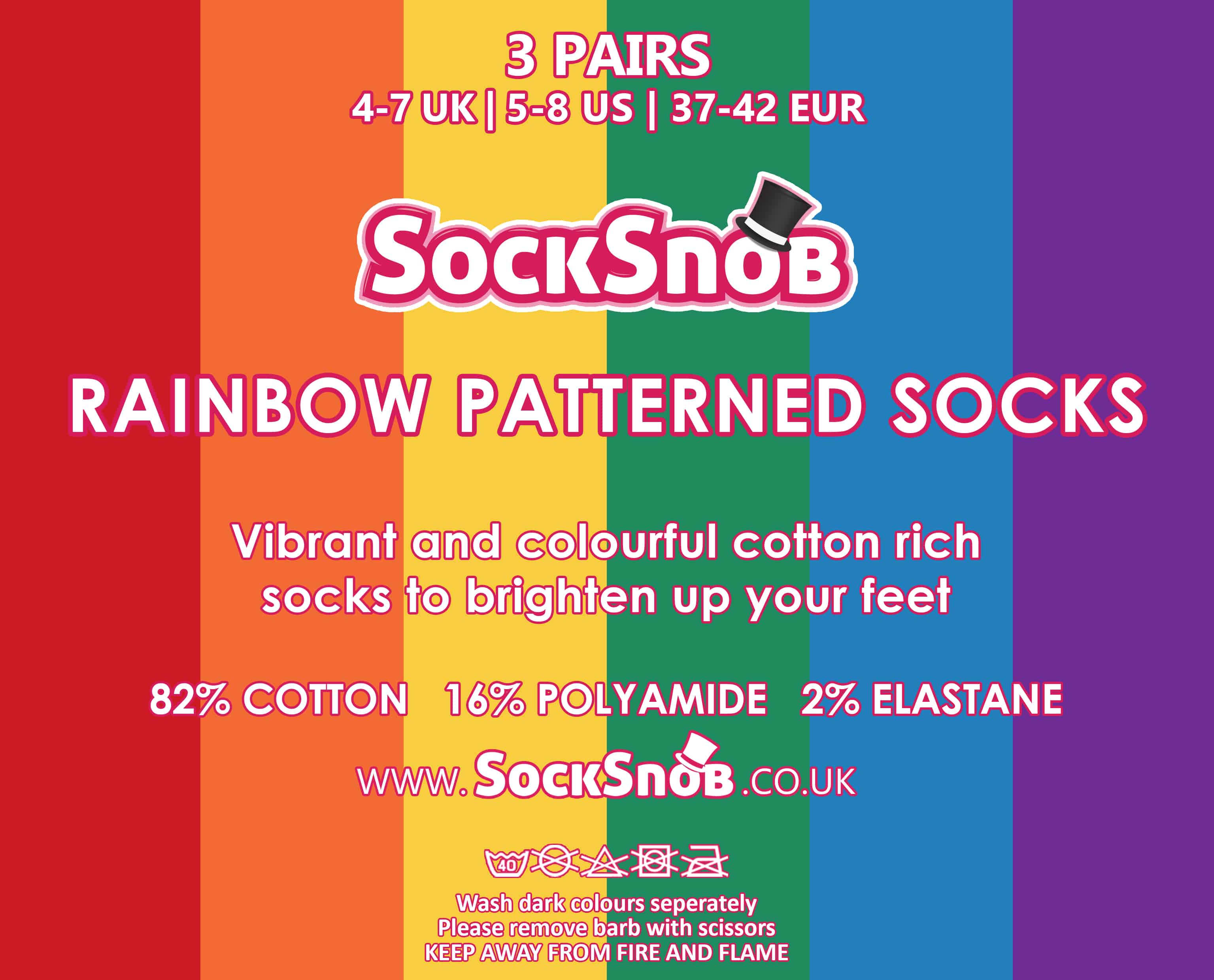 3 Pairs Ladies Bright Patterned Striped Rainbow Socks for wholesale on Faire1