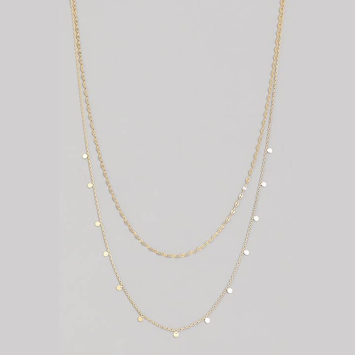 Dainty Layered Coin Choker Necklace for wholesale by The Looks by Fame Accessories