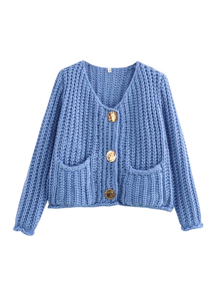 Sweetkama - Wholesale Cardigan - Women's - Ladies Trendy Solid Color Chunky Cardigan SKT4637