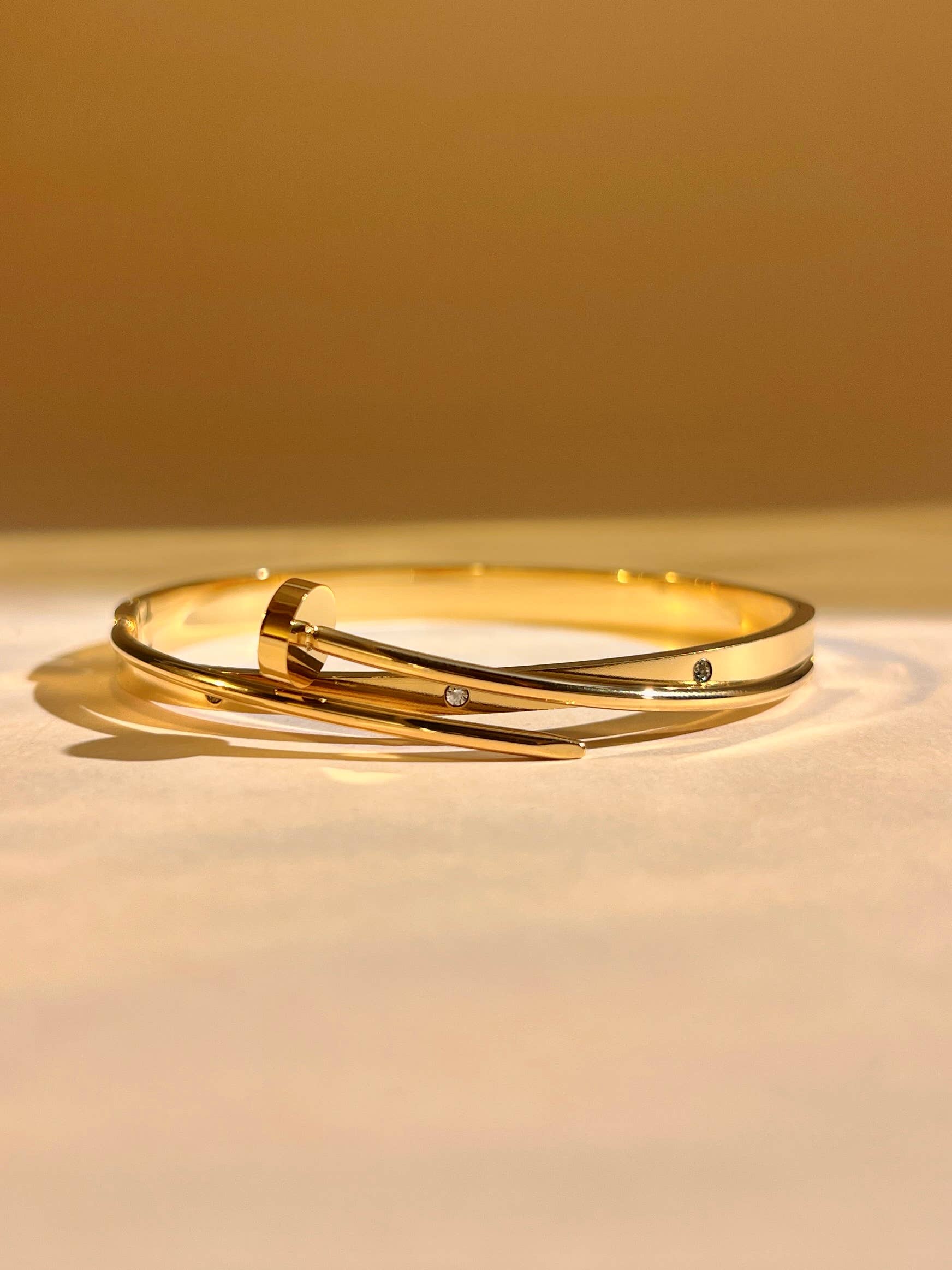 COSMOS - Wholesale Cuff Bracelet - Cuff Bangle Bracelet with Nail Design in Stainless Steel5