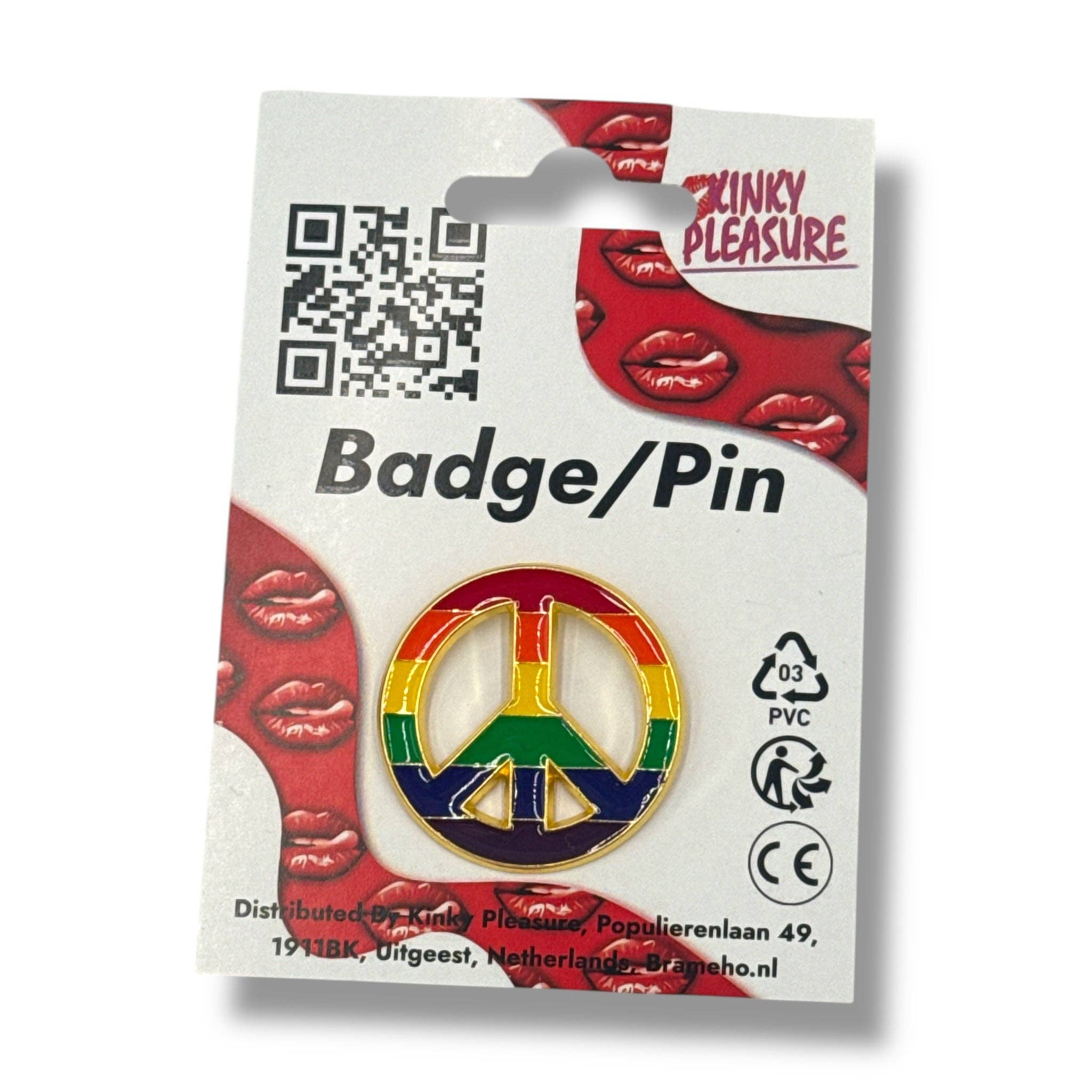 Kinky Pleasure - Wholesale Lapel Pin/Button - Kinky Pleasure - KPB061 - Badge / Pin - Hippie Sing0