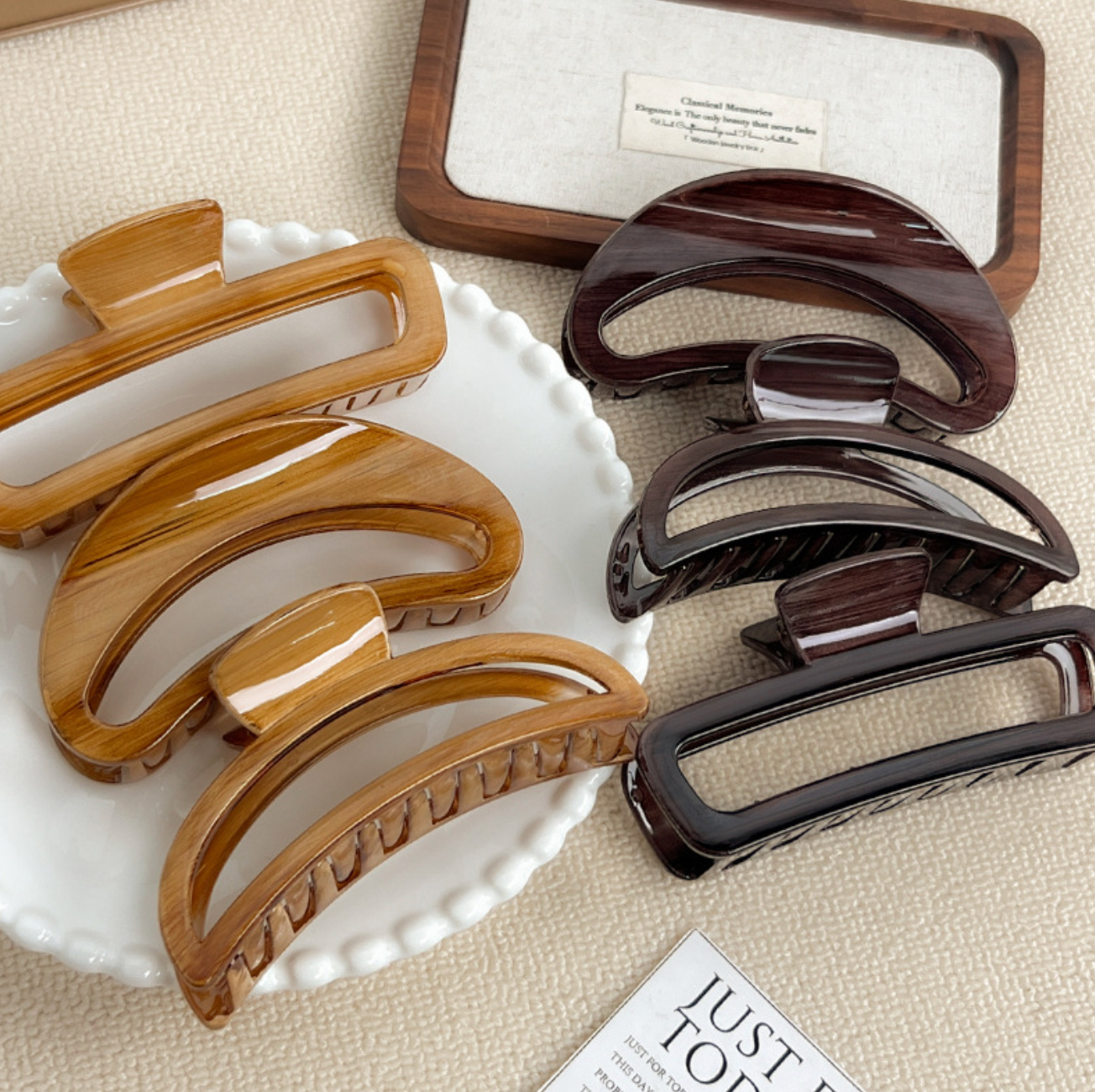 LoveLina – wholesale Hair clip – Women’s – Neutral Essential Jumbo Hair Clip (FORIA)0