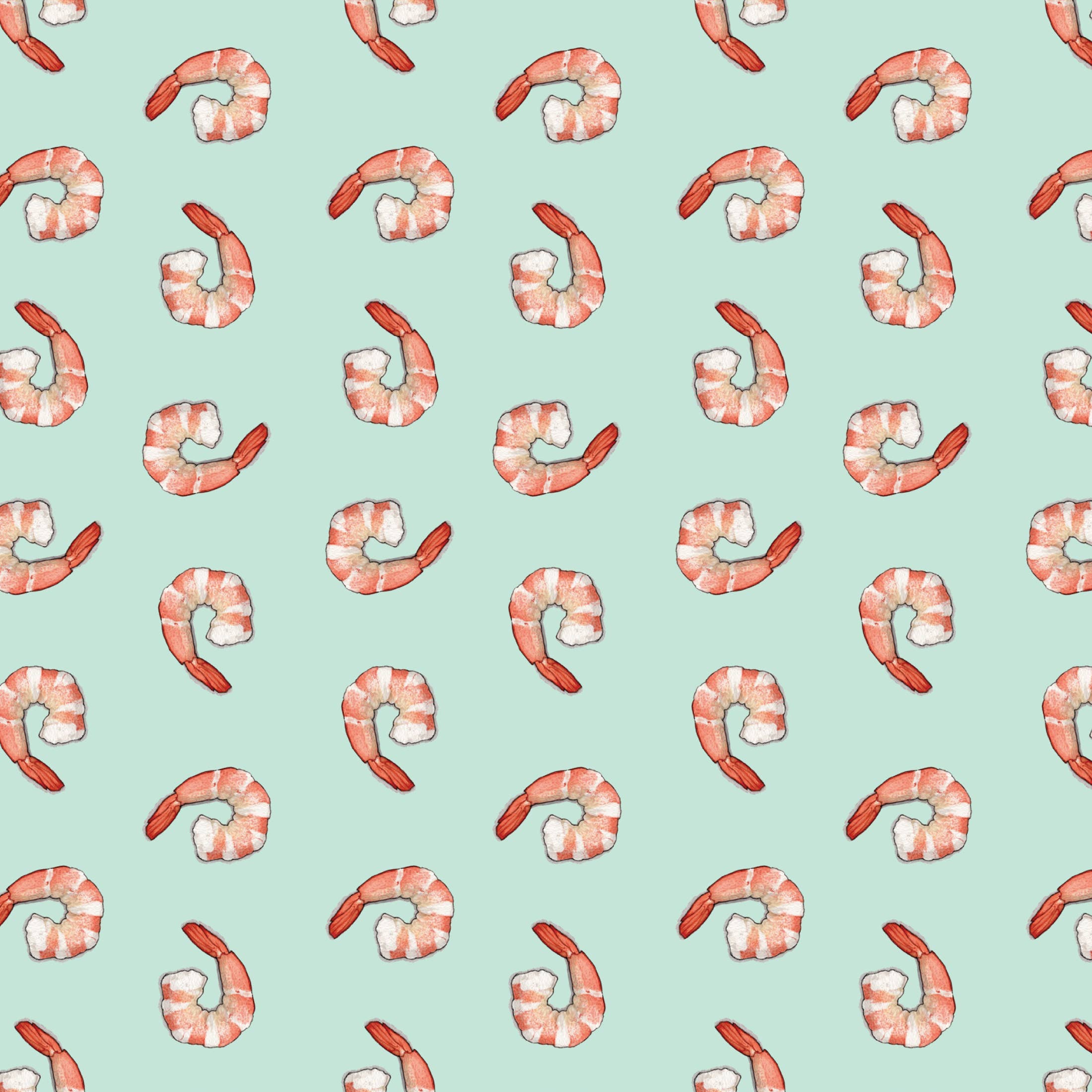 Yeesan Loh - Vente Feuille de papier cadeau - Emballage cadeau/Cocktail de crevettes3