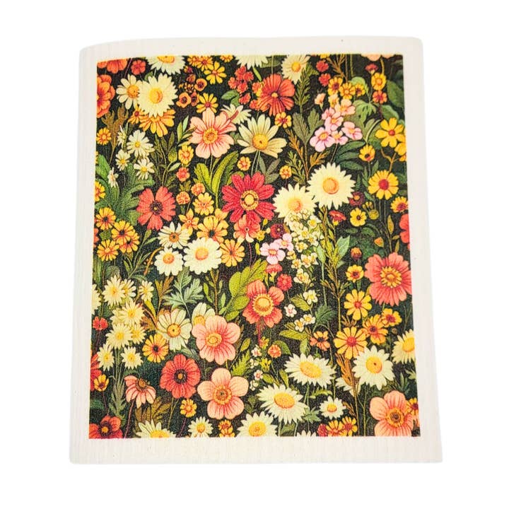 Summer Wildflower Pasture Swedish Dishcloths - Home Decor for wholesale by Driftless Studios