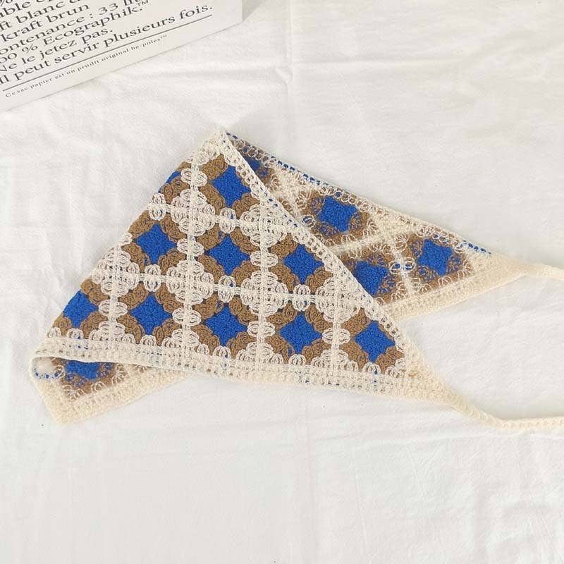 MKS America - Wholesale Bandana - Women's - Cherry Strawberry Floral checkered Crochet Bandana -56colors39