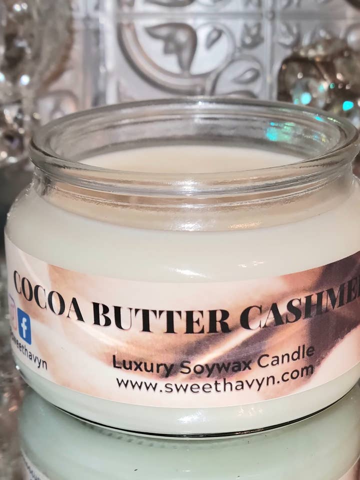 Cocoa Butter Cashmere Luxury apothecary candle for wholesale by Sweet Havyn