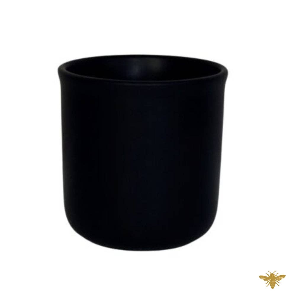 Hive and Honey Candle Supply - Wholesale Candle Holder - Black 15 oz Haven Ceramic Jar