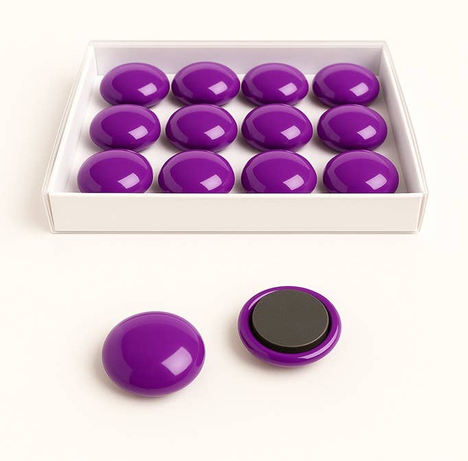 Factory Direct Craft - Wholesale Magnet - 1" Dia Mini Metal Button Magnets - Pack of 12 - Select Color7