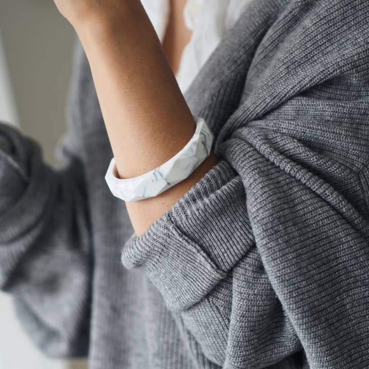 East London Baby Co – Großhandel Armreif – Marble Geometrisches Silikon Zahnen Armreif für Mütter2