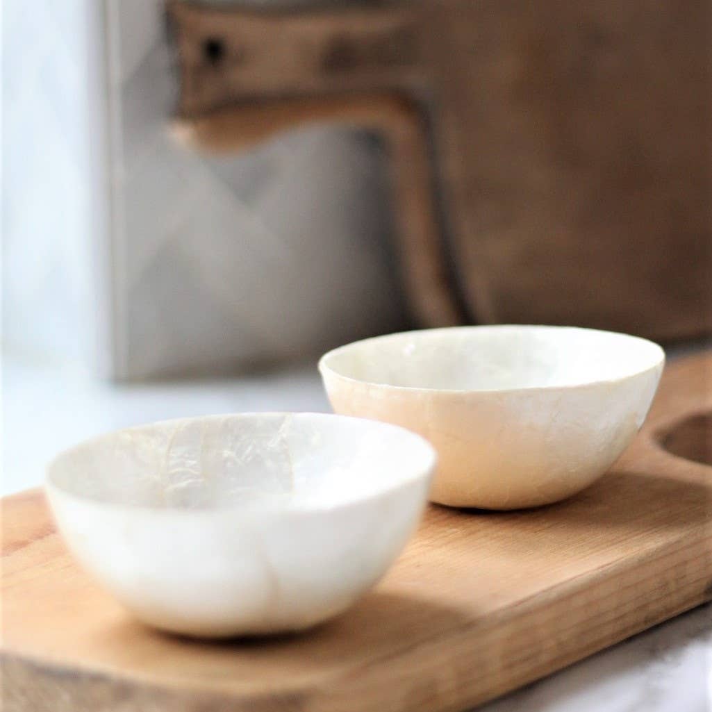 Dekorasyon Gifts  Decor – wholesale Dekorativ tallrik/fat/skål – Capiz Rund Mini Skål0