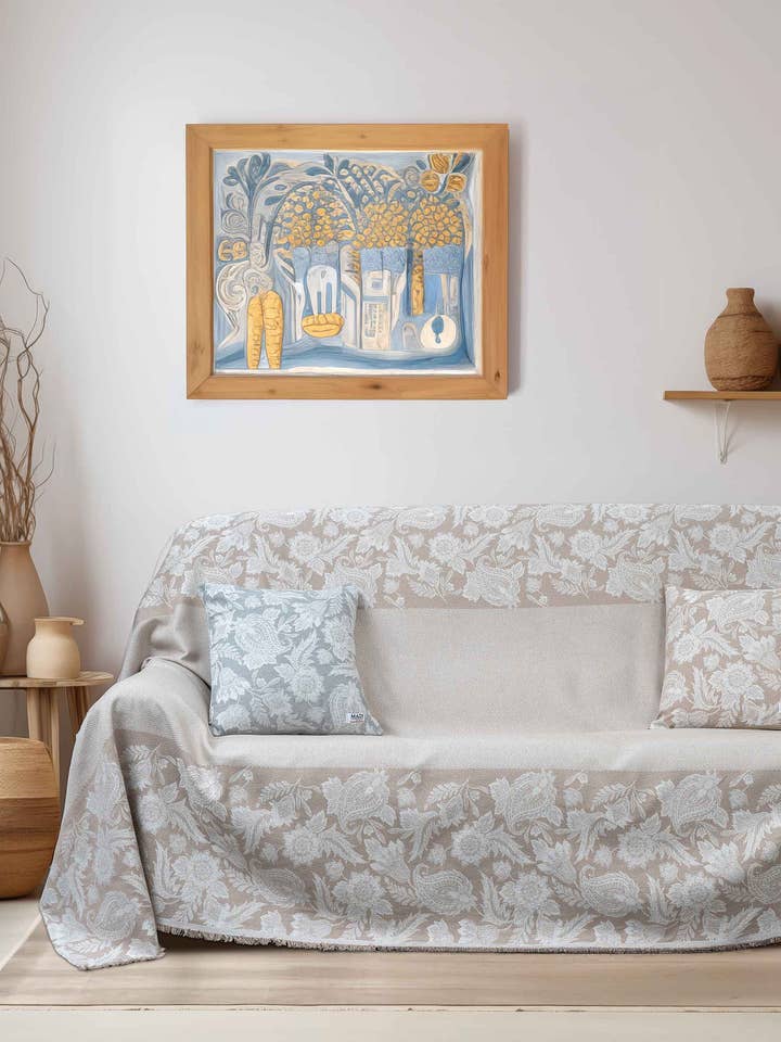 Sofaplaid Velrion Beige for engroshandel hos MADI