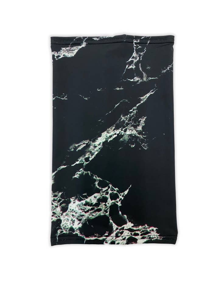Black Marble Neck Gaiter for wholesale by Colorado Threads