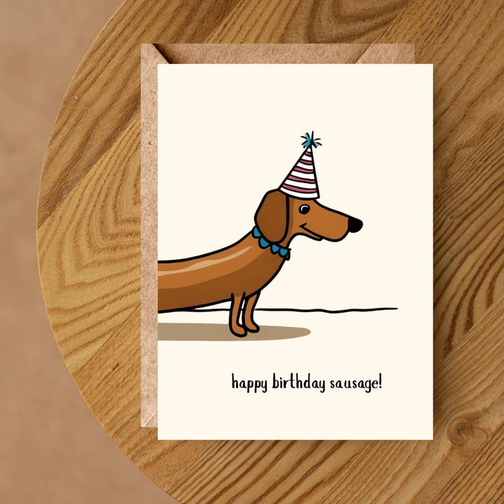 Bayside Treasures - Wholesale Birthday card - HAPPY BIRTHDAY SAUSAGE