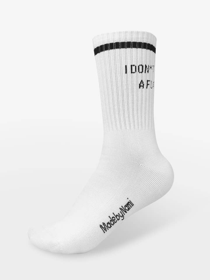 Made By Nami – wholesale Socks – Unisex – Crew Socks 2-Pack, with Sayings, 41-45 "F**k Off"