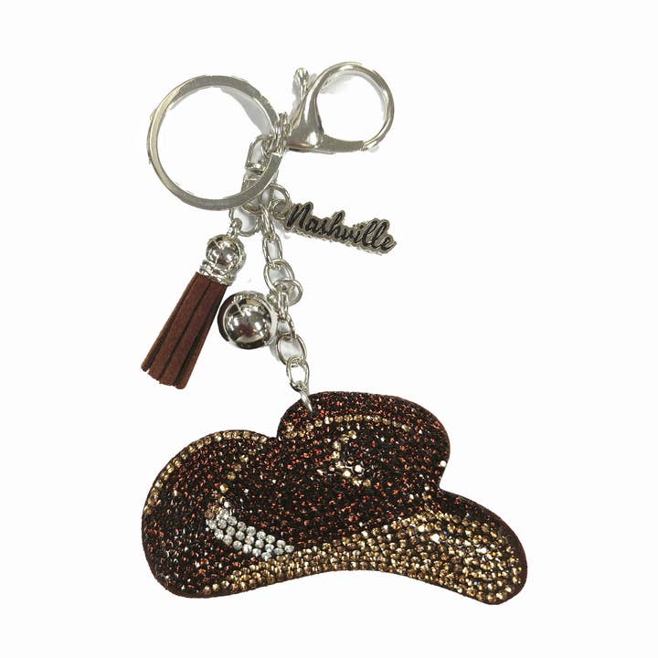 Nashville Keychain - Bling Cowboy Hat for wholesale by MID-SOUTH PRODUCTS