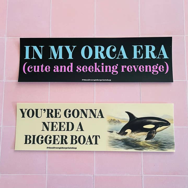 The Silver Spider - Vente Autocollant - Autocollant You're gonna need a bigger boat Orca Whale2