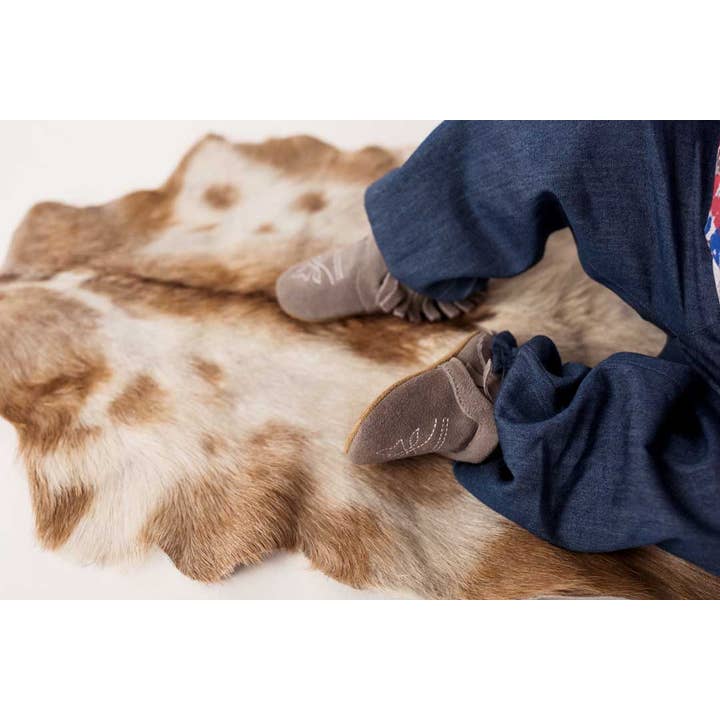 Ranch Raised ® - Wholesale Booties - Baby - Moccasin - Gray Suede1