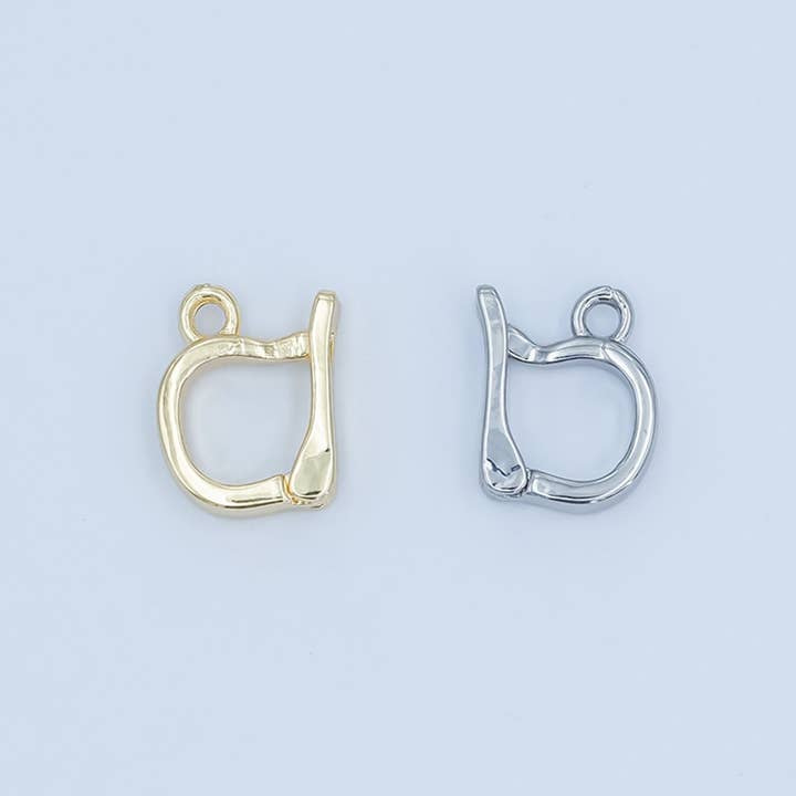 24K Gouden Snap Bail Minimalistische Vondst in Goud & Zilver | Z1138 voor wholesale door Aim Eternal