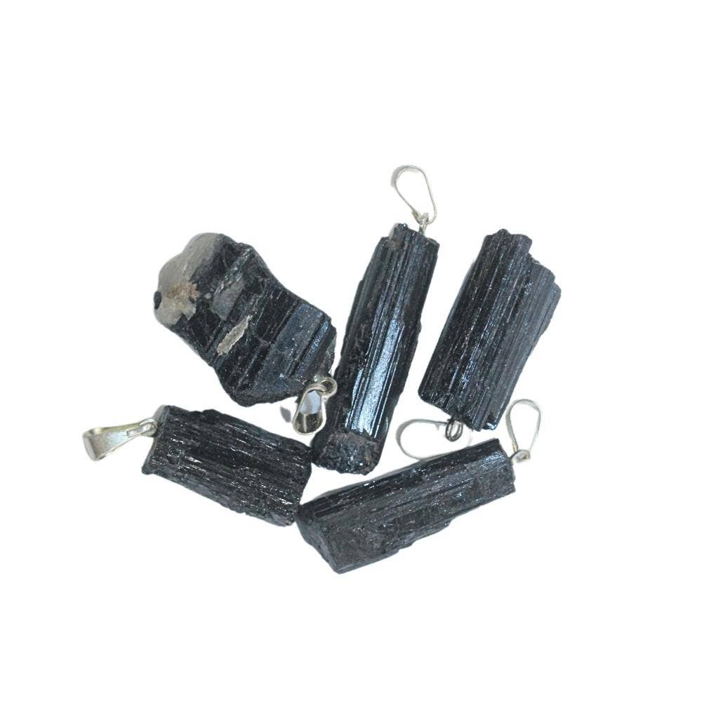 Earths Elements Wholesale - Wholesale Individual Charm/Pendant - Point Pendant - Raw Black Tourmaline