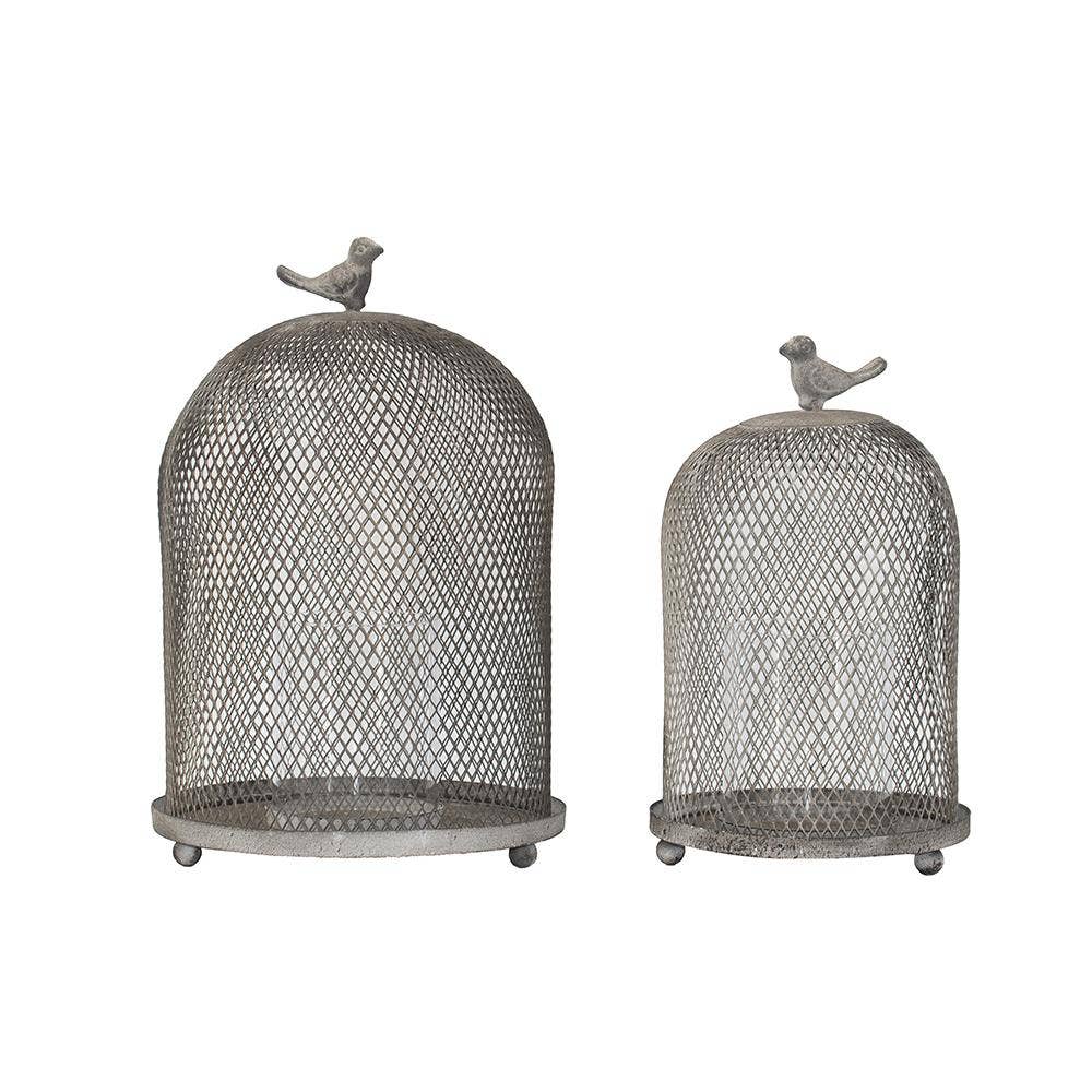 A&B Home Group Inc. - Wholesale Candle holder - S/2 Sparrow Antique Mesh Candle Holders - Gray12