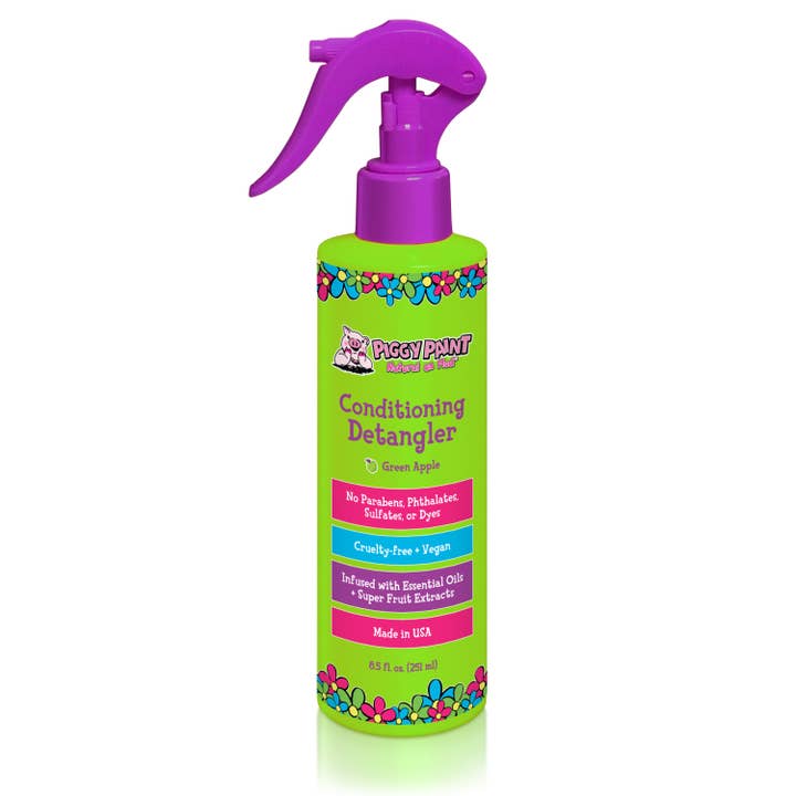 Green Apple Conditioning Detangler Non-Toxic Hair Care for wholesale by Piggy Paint