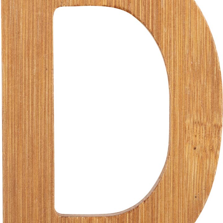 ABC-bokstav D i bambu för wholesale av small foot