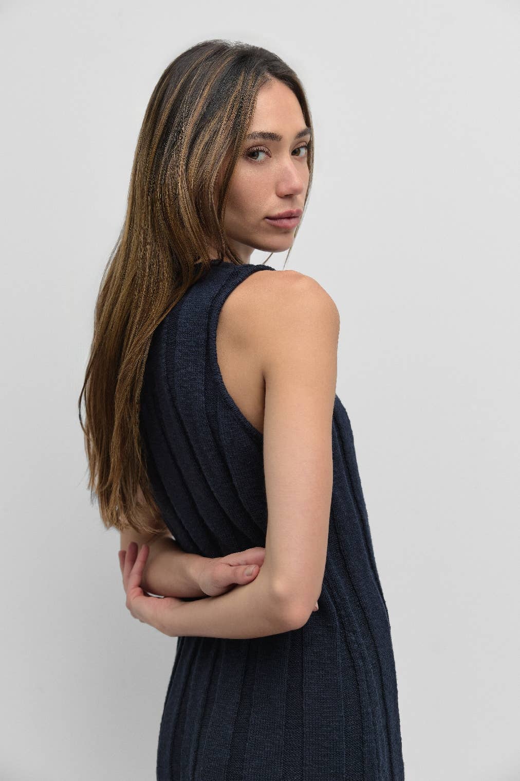 MOD REF - Wholesale Dress - Women's - The Haley Dress | Heavyweight Ribbed Tank Dress3