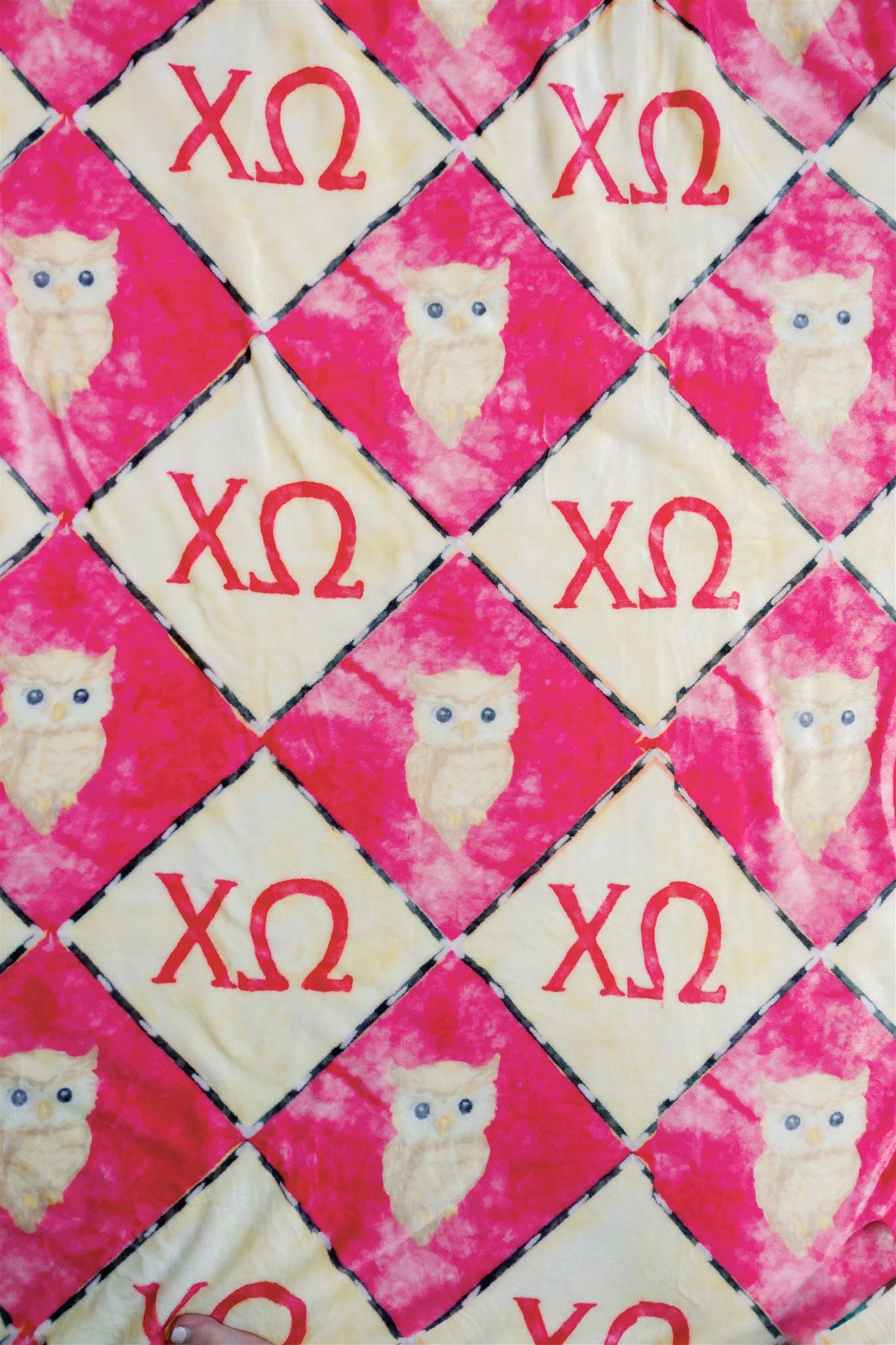 Gracefully Made Art - Vendita all'ingrosso Plaid - Coperta in pile di flanella Chi Omega, Confraternita2