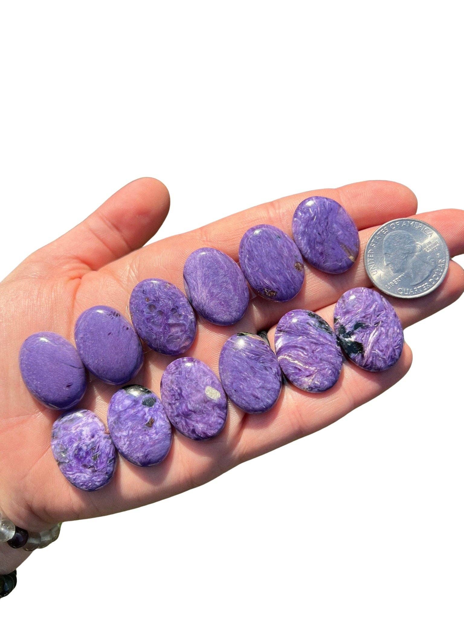 New Moon Beginnings - Wholesale Spiritual Stone/Crystal - Charoite Cabochon Oval7