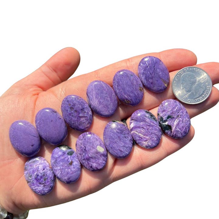 New Moon Beginnings - Wholesale Spiritual Stone/Crystal - Charoite Cabochon Oval7