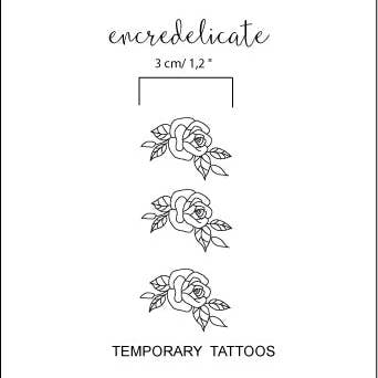 encredelicate - Wholesale Temporary Tattoo - temporary rose tattoos (set of 3)1
