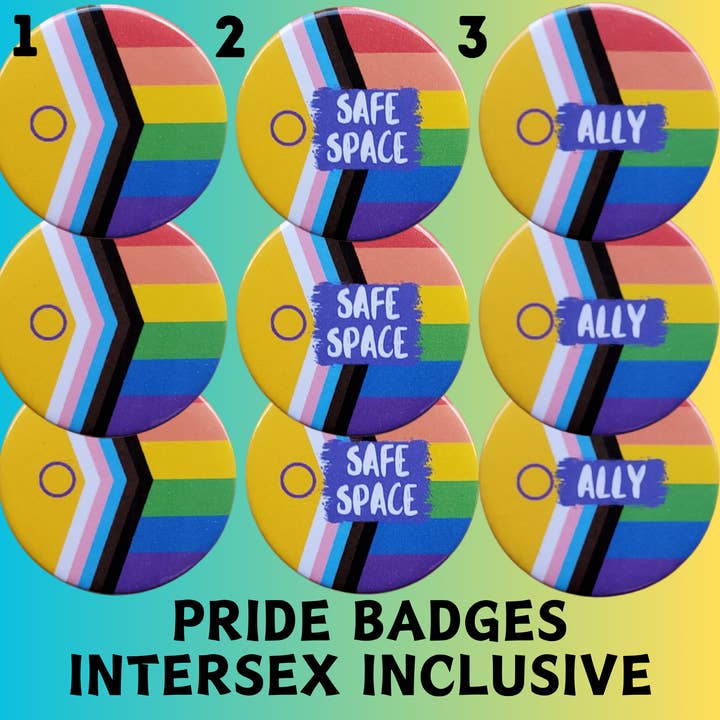 Pride Intersex Inclusive progress Badges Lgbtia pin Badges for wholesale by sent with Pride