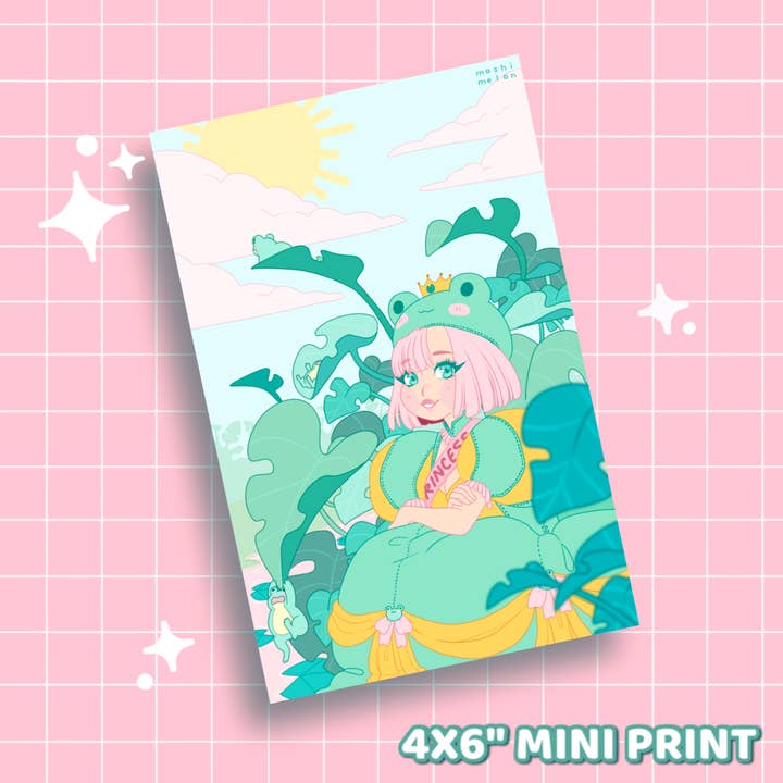 Frog Princess Mini Print for wholesale by MOSHI MELON