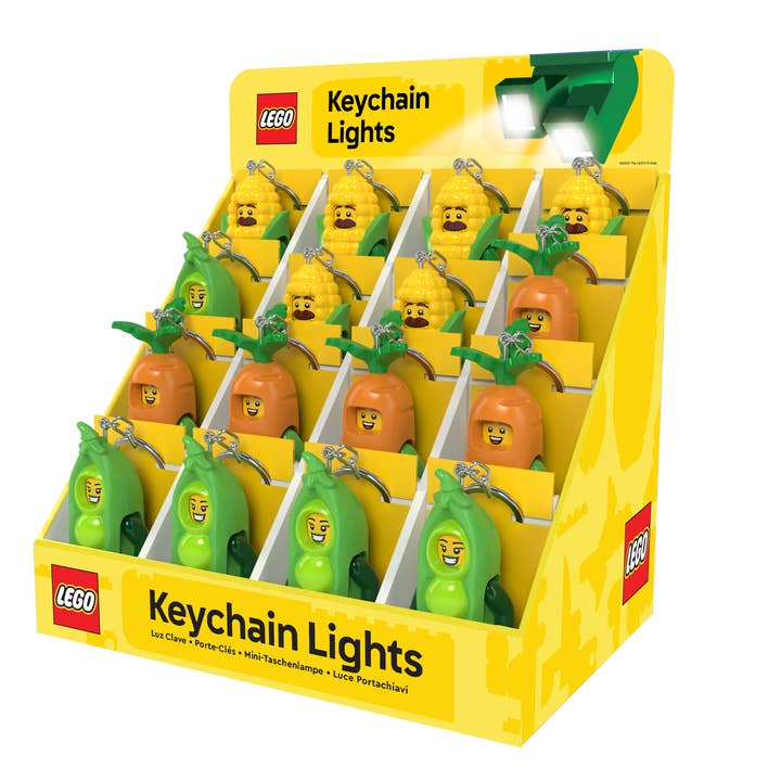 LEGO Farmers Market LED Keychain 16ct Merchandiser for wholesale by Santoki LEGO Lights